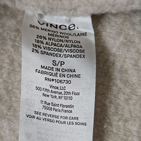 Vince Oversized Boucle Merino Wool/Alpaca blend cardigan size Small - Picture 9 of 15